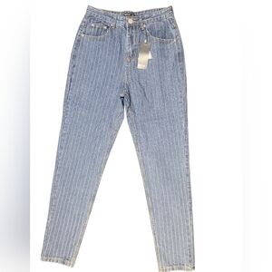 Nasty Gal NWT Striped Skinny Jeans Size 4